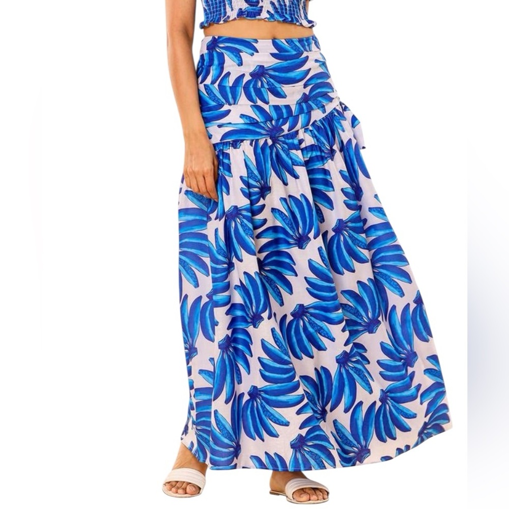 HT 360 Collective NWOT Maxi Skirt. Cute! Tropical Print. Sz. S